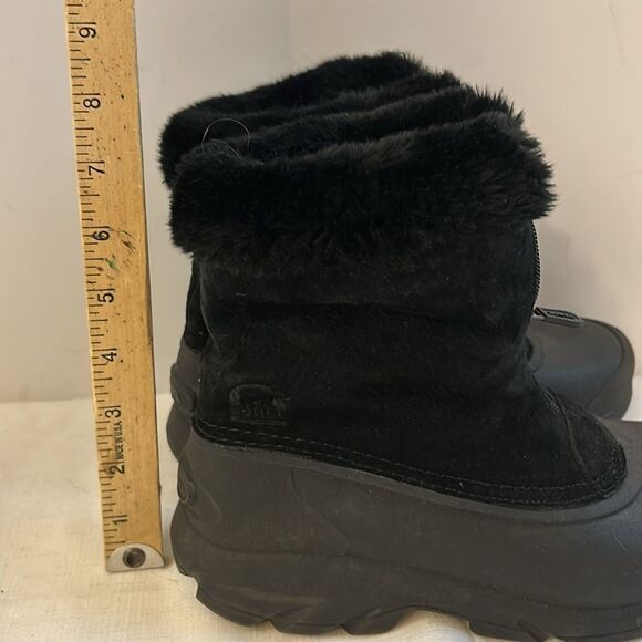 Sorel bear black lined zipper ankle boots 6.5 - Picture 2 of 11